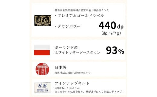 ゴア 羽毛ふとん　マザーグース　ガイア：グリーン系