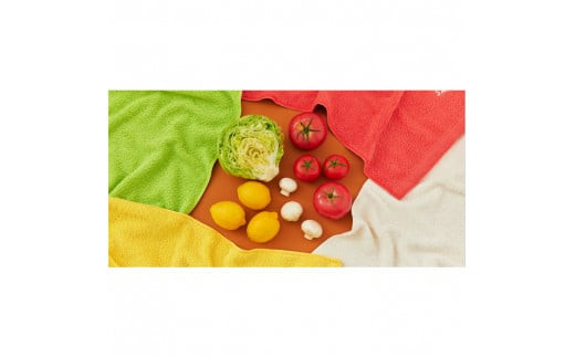 土から採れる　摘みたてタオル　『SALAD』ハンドタオル 4枚セット