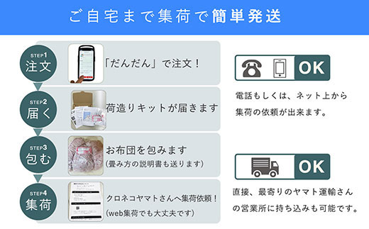 羽毛布団 打ち直し シングル掛け1枚→シングル掛け1枚 【ベーシックコース】 冬用 綿100% リフォーム