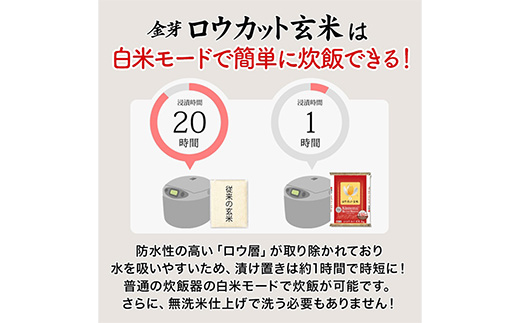 金芽ロウカット玄米 島根県産 きぬむすめ 4kg （2kg×2袋）≪ 栽培期間中 農薬・化学肥料不使用 ≫【令和7年産 ロウカット 玄米 時短 食物繊維 無洗米 金芽米 小分け 新生活応援 お試し 食べやすい 安来市 東洋ライス 】【19-SS-77】