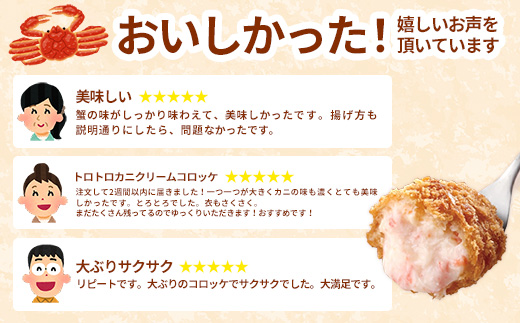 山陰ごほうびコロッケ（80g×8個）【カニ クリーム コロッケ べにずわいがに ごちそう 美味しい ごほうび パーティー おもてなし 人気 簡単 時短 小分け タイムパフォーマンス タイパ ズワイガニ 生乳 とろとろ 自宅用 ギフト 贈り物 島根県 安来市】【価格変更】