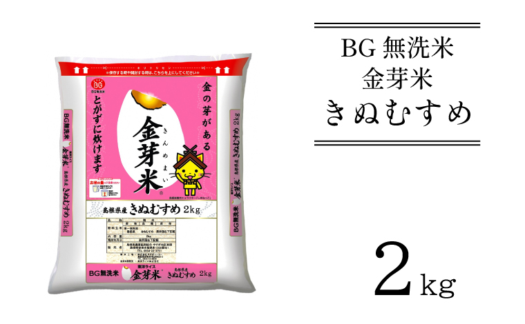 BG無洗米・金芽米 きぬむすめ 2kg
