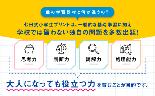 江津市限定返礼品 七田式小学生プリント 右脳思考2 SC-70
