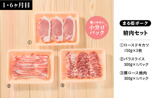 まる姫ポーク　おすすめセット　定期便【10ヶ月】 精肉セット 生ソーセージセット 焼肉セット ホルモンセット しゃぶしゃぶセット