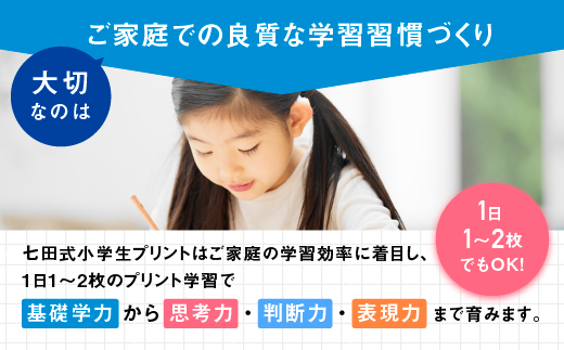 津市限定返礼品 七田式小学生プリント 右脳思考1 SC-69