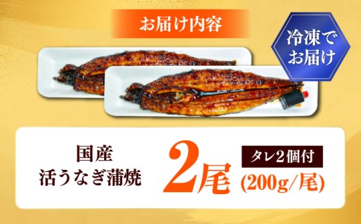 【うなぎの美味しさはタレで決まる！】うなぎ 自慢の味・国産活うなぎ蒲焼（2本入）| うなぎ タレ 蒲焼 国産 美味しい うな丼 鰻重 魚 鰻 蒲焼き 2本 2尾 2人前 国産うなぎ 活うなぎ タレ付き 山椒付き 土用の丑の日 スタミナ ご飯のお供 ごはんのおとも おかず 惣菜 冷凍 簡単調理 温めるだけ 贅沢 ご褒美 ギフト プレゼント 島根県雲南市/有限会社石田魚店[AICQ005]