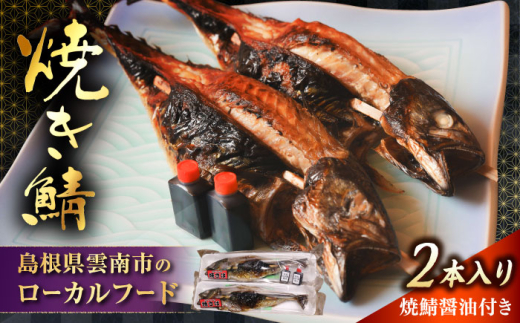 【雲南特産】焼き魚  一串入魂！焼き鯖　２本入り  | 焼き鯖 鯖 魚 焼魚 郷土料理 魚介 魚 焼き鯖 焼鯖 鯖 サバ 2本 2本セット 詰め合わせ セット 串焼き 串 塩焼き 郷土料理 ご当地グルメ B級グルメ 冷凍 おかず 惣菜 ご飯のお供 おとも おつまみ つまみ ビールのお供 日本酒のお供 簡単調理 焼くだけ 人気 おすすめ 美味しい 島根県雲南市/有限会社石田魚店 [AICQ008]