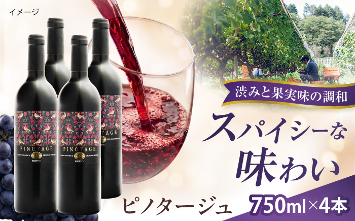 ピノタージュ 4本 750ml×4 赤ワイン 国産 島根県雲南市/有限会社奥出雲葡萄園 [AICS108]