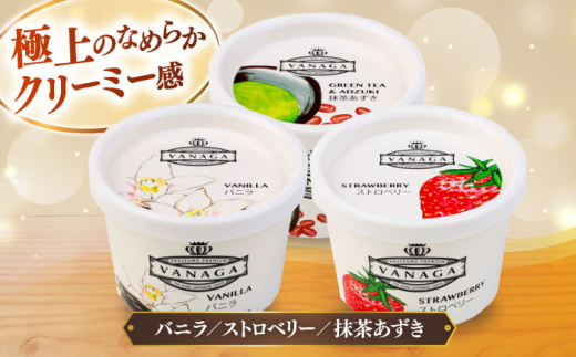 アイスクリーム ご褒美アイスにぴったり！VANAGA 5種類のアイスクリーム12個入 アイス バニラ ストロベリー 抹茶あずき ビターチョコ ブルーベリー デザート スイーツ ギフト 詰め合わせ セット 食べ比べ おやつ ごほうび 人気 おすすめ 12個 5種 木次乳業 バニラアイス 苺 抹茶 チョコレート お取り寄せ 島根 雲南 島根県雲南市/木次乳業有限会社 [AIBH008]