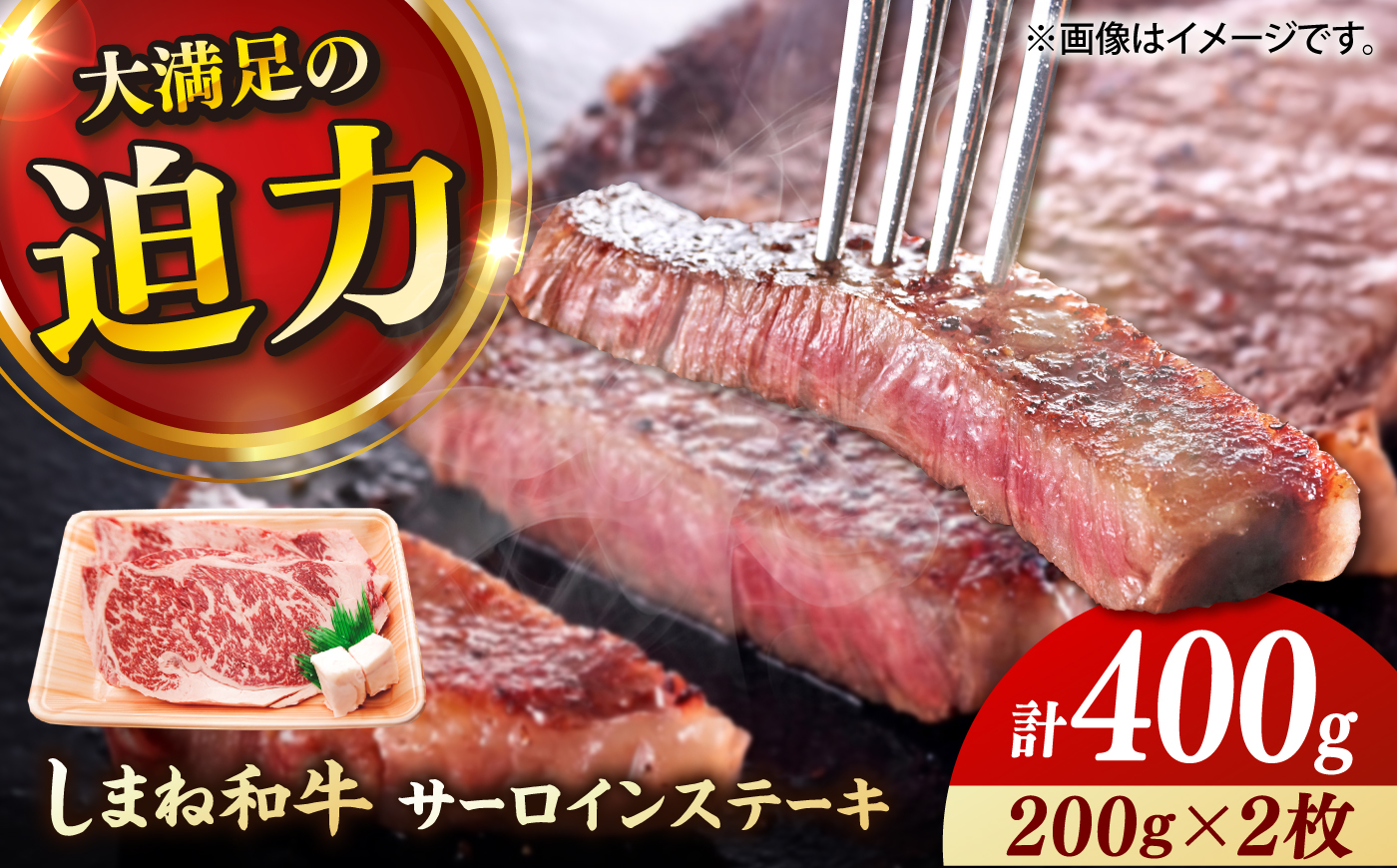 【しまね和牛】サーロインステーキ 200g×2枚 島根和牛 ブランド牛 ステーキ 牛肉 島根県雲南市/有限会社宮本食肉店 [AIDQ006]