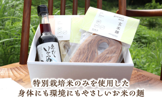 麺 グルテンフリーの白米麺と玄米麺のミックス　日本海のあごだし麺つゆセット（6食） グルテンフリー 白米麺 玄米麺 米麺 ライスヌードル ヌードル 6食 6人前 詰め合わせ セット 食べ比べ あごだし 飛魚だし つゆ付き 麺つゆ めんつゆ アレルギー対応 小麦不使用 健康 ヘルシー お取り寄せグルメ 贈り物 ギフト プレゼント 贈答 簡単調理 島根県雲南市/合同会社S宮内舎 [AIBM001]