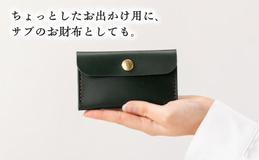 コインケース コインケース薄型＜完全受注生産＞ レザー 革製品 小銭入れ 財布 さいふ サイフ 革小物 本革 レザー 薄い スリム コンパクト ハンドメイド 手作り オーダーメイド 受注生産 一点物 ギフト プレゼント 贈り物 お祝い 記念品 就職祝い メンズ レディース ビジネス おしゃれ シンプル 丈夫 人気 おすすめ 島根 雲南 島根県雲南市/革工房　蕾 [AIBF010]