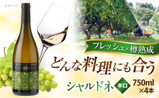 ワイン 奥出雲葡萄園 シャルドネ　4本セット 国産 ワイン セット 白ワイン シャルドネ 4本 4本セット 詰め合わせ 飲み比べ セット まとめ買い お酒 酒 アルコール 日本ワイン 国産ワイン 地ワイン 750ml 辛口 フルーティー お取り寄せ プレゼント お祝い 誕生日 記念日 パーティー 人気 おすすめ 送料無料 冷酒 島根県雲南市/有限会社奥出雲葡萄園  [AICS017]