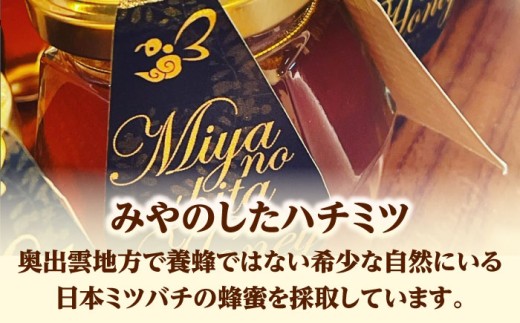 はちみつ 希少な天然日本ミツバチの「はちみつ」 80ml×2個 蜂蜜 国産 日本蜜蜂 ニホンミツバチ 天然 100% 80ml 2個 2本セット セット 詰め合わせ 瓶詰め 生はちみつ 非加熱 完熟 お取り寄せグルメ ご当地グルメ 高級 希少 貴重 贈り物 人気 おすすめ 送料無料 百花蜜 酵素 栄養 健康 美容 パン ヨーグルト 島根県雲南市/みやのしたハチミツ [AICL001]