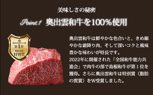 奥出雲和牛のプレミアムハンバーグ170ｇ×7個【 しまね和牛 黒毛和牛 冷凍 ハンバーグ ソース付き 贈答用 おもてなし D-112 】