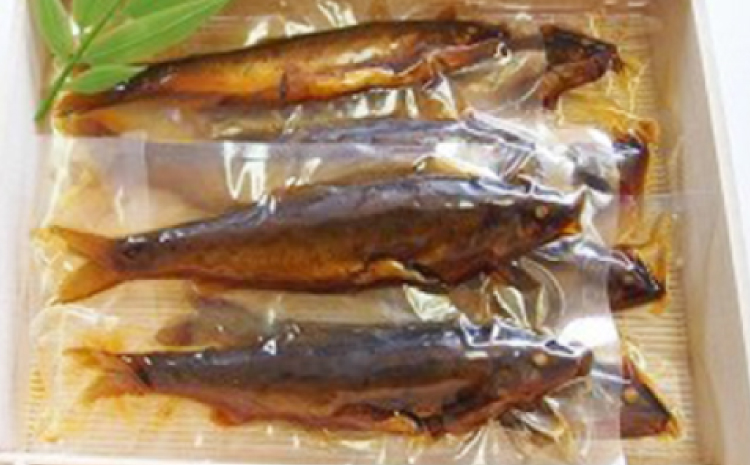 【一級河川・江の川の恵み】アユの甘露煮【2尾 5袋 合計 10尾 鮎 養殖 甘露煮 真空 湯煎 川魚 魚介類 小分け】