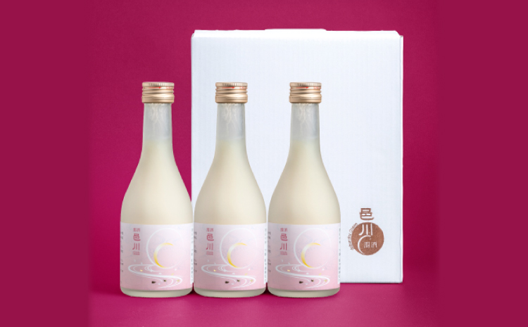 濁酒邑川 SAKURAラベル 300ml×3本セット【濁酒 お酒 醸造酒 もろみ酒 濁り酒 甘口 クリーミー 濁酒特区 自家生産 自家栽培】