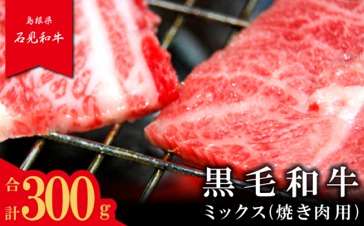 【とろける美味しさ】石見和牛　ミックス焼肉用　300g【牛肉 和牛 ミックス 焼肉用 300g 1人前程度 石見和牛 希少性 ブランド ブランド牛 焼肉 焼き肉 BBQ バーベキュー 贅沢 冷蔵 チルド】