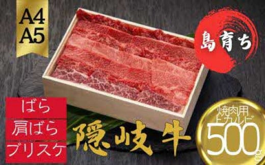 【隠岐牛 上カルビ 焼肉用500g】島生まれ島育ちのブランド黒毛和牛 黒毛和牛 牛肉 肉 ブランド牛 焼肉 上赤身 母の日 父の日 バーベキュー ギフト 冷凍