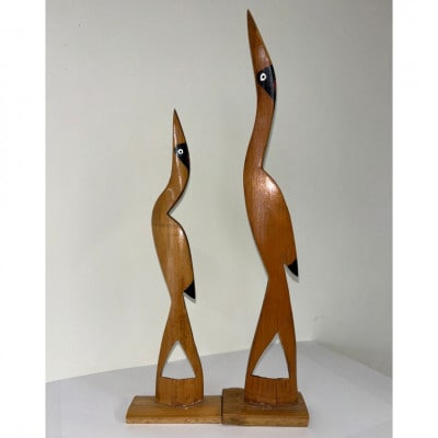 親子鶴(竹細工)【1729011】