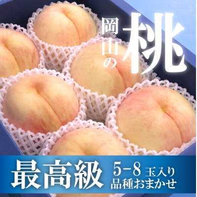 【2026年先行予約】【厳選品】旬の桃(品種おまかせ) 5-8玉(岡山県産)【配送不可地域：離島】【1571767】
