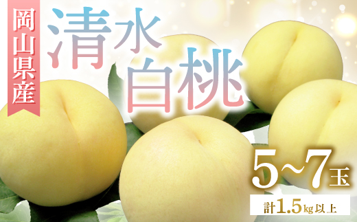 ◆先行受付◆　岡山県産　清水白桃5〜7玉　2026年発送【配送不可地域：離島・北海道・沖縄県】【1349770】
