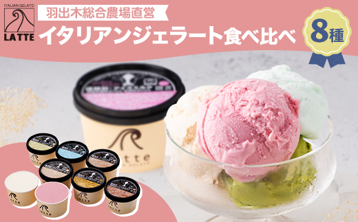 羽出木総合農場直営!イタリアンジェラート120ml　8種詰合わせ【配送不可地域：離島】【1105480】