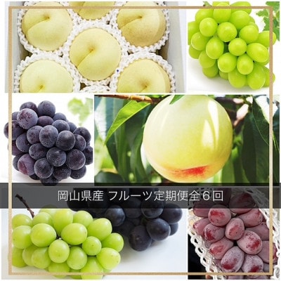 【発送月固定定期便】岡山県産 フルーツ定期便全6回【配送不可地域：離島・北海道・沖縄県】【4077021】