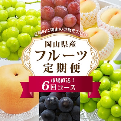 【発送月固定定期便】岡山県産 フルーツ定期便全6回【配送不可地域：離島・北海道・沖縄県】【4014389】
