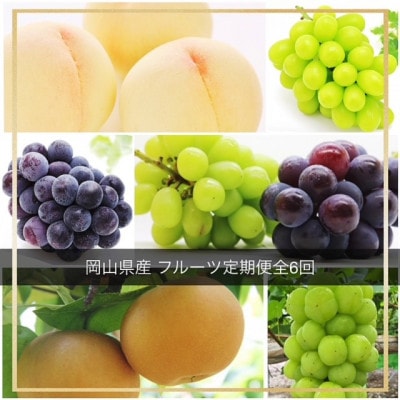 【発送月固定定期便】岡山県産 フルーツ定期便全6回【配送不可地域：離島・北海道・沖縄県】【4055836】
