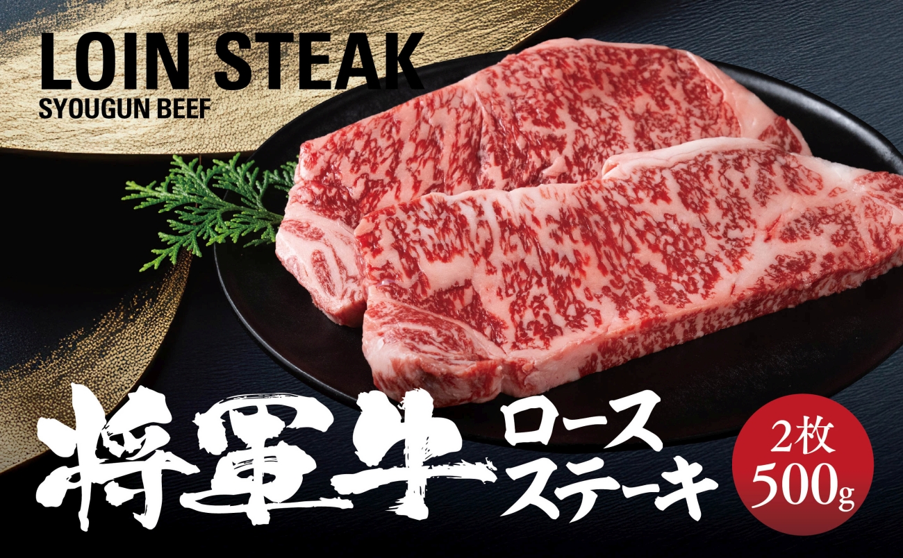 【将軍牛】特選ロースステーキ 500g【配送不可地域：離島・北海道・沖縄県】【1653402】