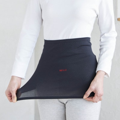 着る岩盤浴BSファイン　ウエストウォーマー【Sサイズ/ブラック】【1427009】