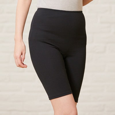 着る岩盤浴BSファイン　スタンダード5分丈スパッツ【Lサイズ/ブラック】【1475636】