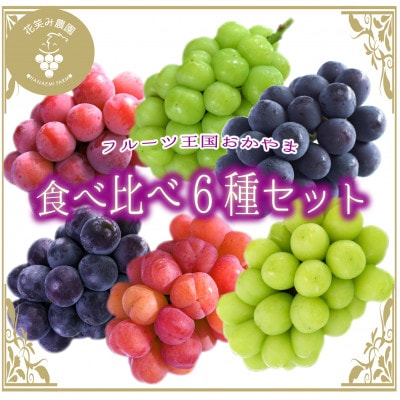 【2026年先行受付】岡山　花笑み農園のブドウ『食べ比べ6種セット』6M-5【配送不可地域：離島・北海道・沖縄県】【1596449】