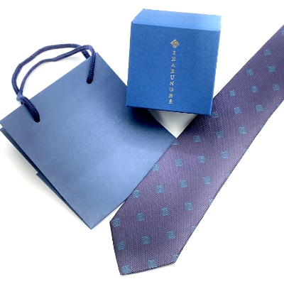 SHAKUNONE　ベーシックロゴネクタイ　青紺碧【1254629】