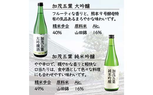 加茂五葉 吟醸のみくらべ 720ml 2本入り(大吟醸・純米吟醸) 酒 日本酒 飲み比べ TY0-0923