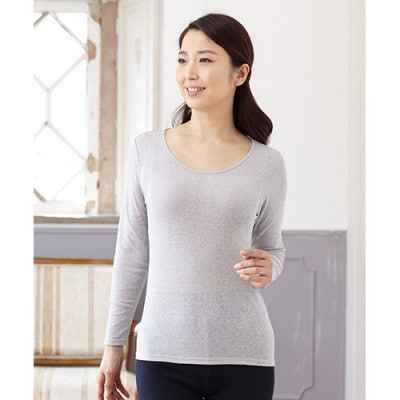 着る岩盤浴BSファイン　スタンダード8分袖シャツ【Mサイズ/グレー】【1475662】