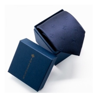 【天満屋選定品】SHAKUNONE オリジナルロゴネクタイ　誠実な淡紺【配送不可地域：離島】【1629631】