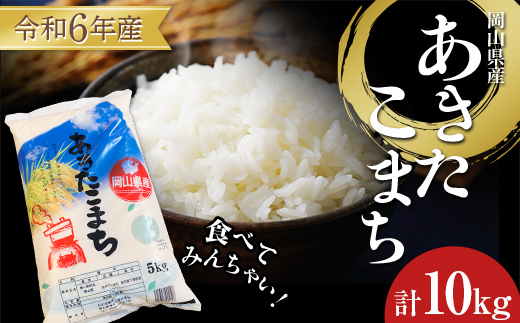 食べてみんちゃい！ 令和6年岡山県産米 あきたこまち 米 お米 ブランド米 銘柄米 備蓄 日本米 コメ ごはん ご飯 食品 TY0-0760