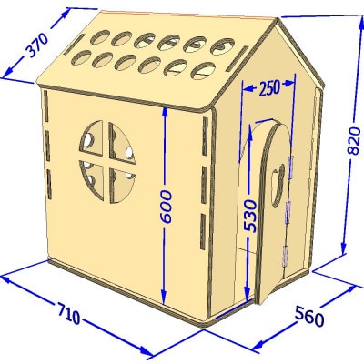 3層強化ダンボールハウス 【大】【1437518】