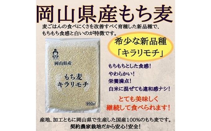 ふるさと納税】 岡山県玉野市産 もち麦 キラリモチ 950g×5袋|JALふるさと納税|JALのマイルがたまるふるさと納税サイト