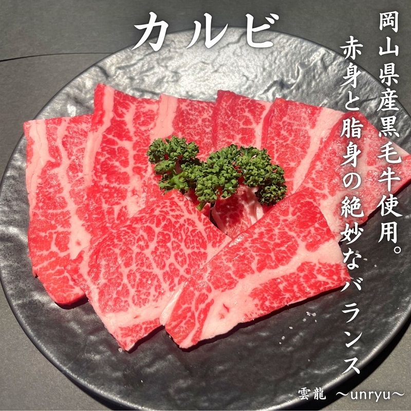 定期便 3ヶ月 人気 焼肉 セット 各回合計約1,030g カルビ ハラミ 牛タン【雲龍焼肉たれ付】 雲龍  岡山県産 肉 お肉 牛肉 和牛