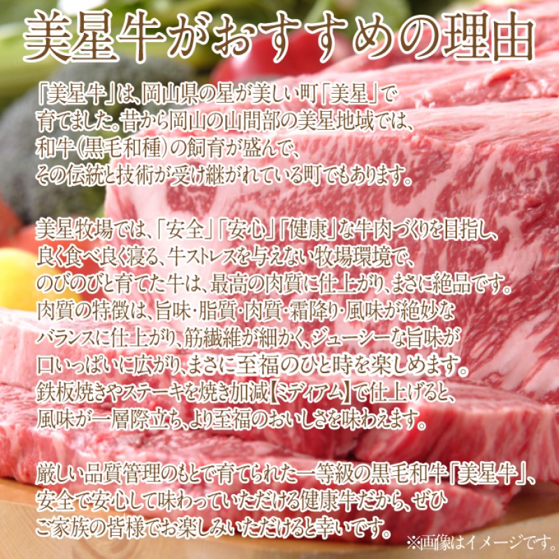 黒毛和牛 定期便 6回発送 サーロインステーキ 約400g ×3回 しゃぶしゃぶ すき焼き 用 約400g ×3回 合計 約2.4kg A4等級 以上 牛脂付き サーロイン 美星牛 美星牧場 岡山