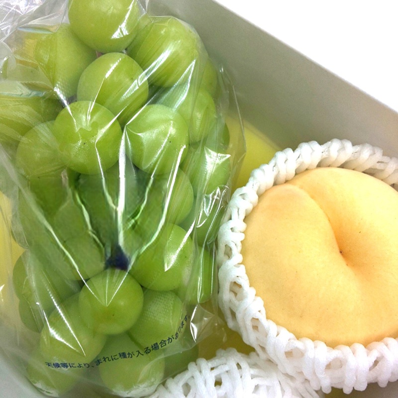 岡山県産 フルーツセット シャインマスカット 1房(約500g) 白桃 1玉(約200g)  果物 フルーツ 詰め合わせ ぶどう ブドウ 葡萄 桃 国産