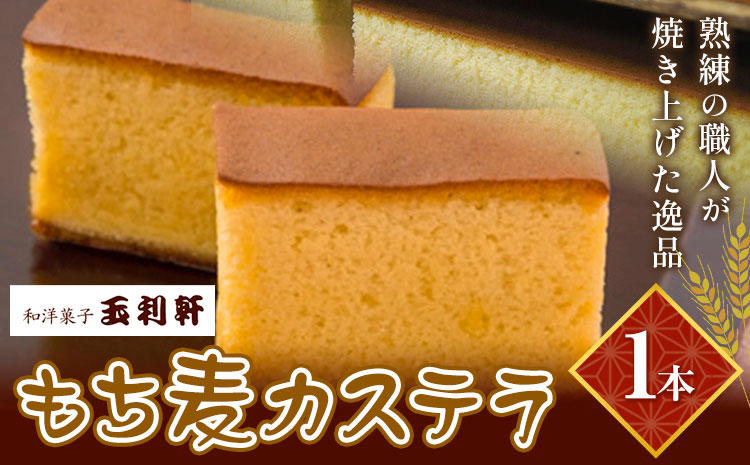 もち麦カステラ 1本 株式会社玉利軒[30日以内に出荷予定(土日祝除く)]岡山県 笠岡市 カステラ もち麦 お土産 和菓子 手土産 送料無料 冷蔵配送