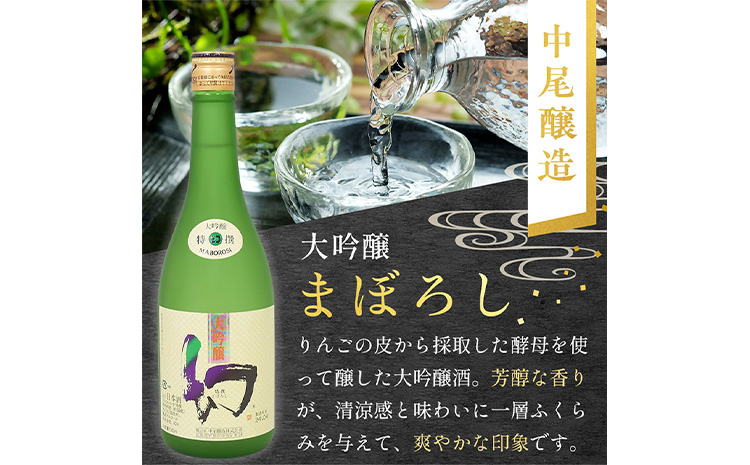 【びんご圏域連携】日本酒 飲み比べセット 720ml×3本 中汲み大吟醸40 純米大吟醸生地 名誉醉心 大吟醸まぼろし 株式会社天満屋《30日以内に出荷予定(土日祝除く)》酒 日本酒 さけ お酒