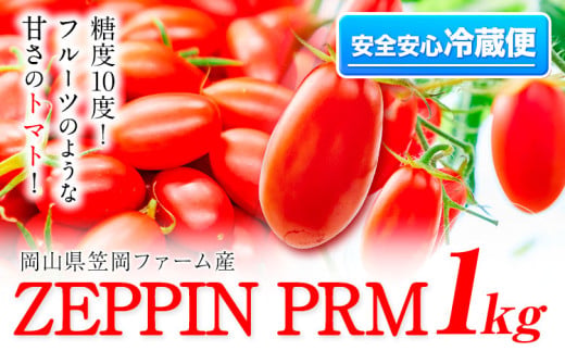 ミニトマト　A-183a ミニトマト フルーツ 感覚 高糖度 ZEPPIN PRM(プレミアム) 1kg 箱 《120日以内に出荷予定(土日祝除く)》