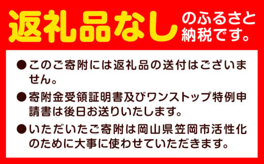 岡山県 笠岡市 応援寄附 1口 500000円【返礼品なし】 st-p