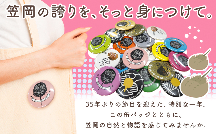 オリジナルカブトガニデザイン缶バッジ 4個セット 笠岡市観光協会《30日以内に出荷予定(土日祝除く)》岡山県 笠岡市 缶バッジ バッジ カブトガニ イラスト 記念缶バッジ 4個 (3種固定 1種カラーランダム)