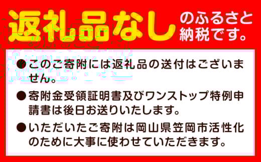 岡山県 笠岡市 応援寄附 1口 10000円【返礼品なし】 st-p